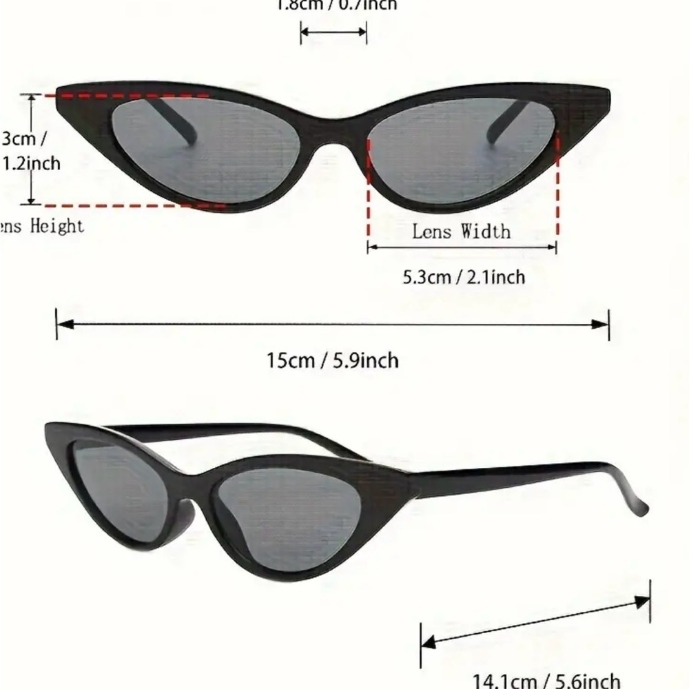 Women's Cat Eye Tortoise Retro Y2K Sunglasses New - Picture 8 of 9